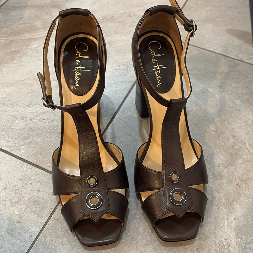 cole haan dark brown heels